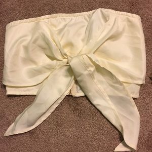 Cream color tie shirt